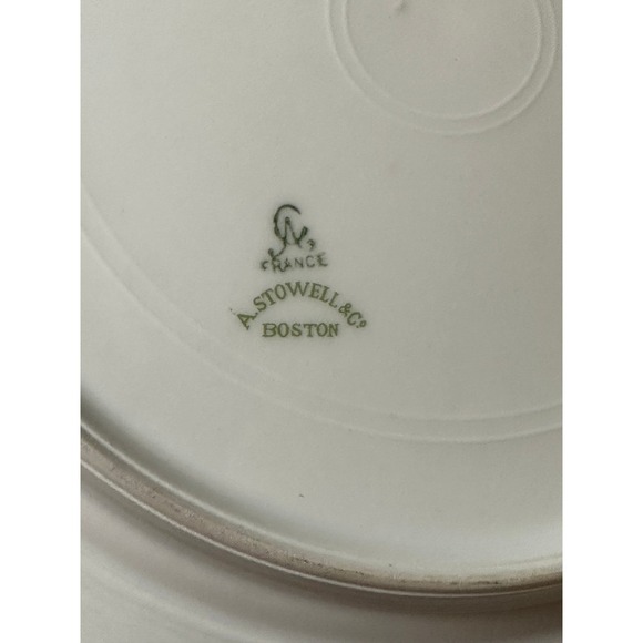 Victorian Limoges Porcelain Portrait Plate Women Roses - Picture 8 of 9